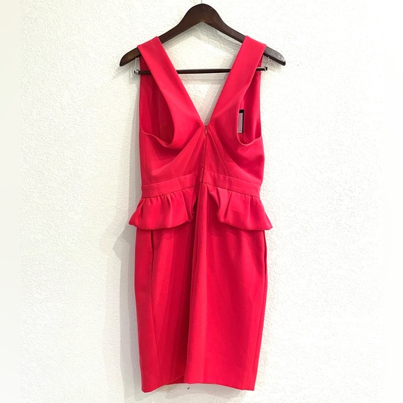 NWT Maje Paris Framboise Red Peplum Sheath Dress - Picture 8 of 15